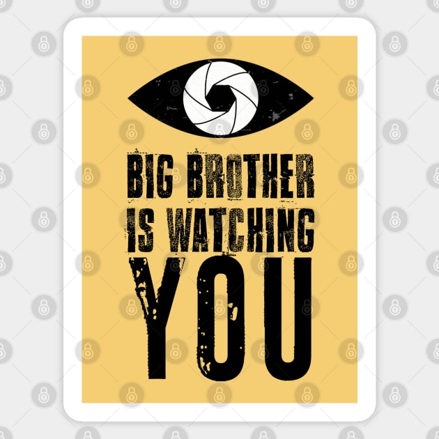 Big brother is watching you Sticker by RiverPhildon